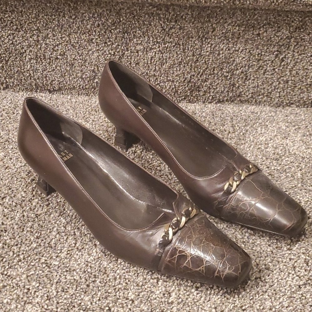 vintage y2k Stuart Weitzman Womens Leather Heels Y2K shoes - Picture 2 of 12